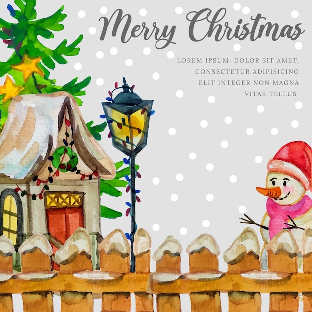 christmas watercolor background