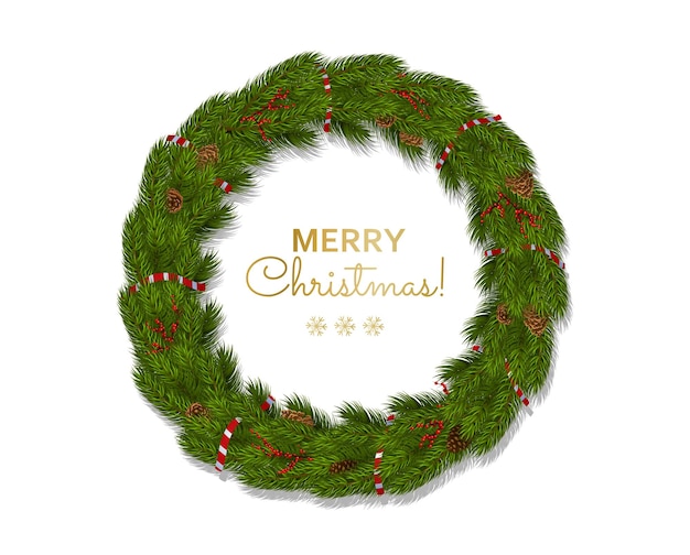 Christmas wreath banner