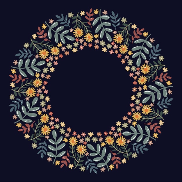 Christmas Wreath Design Vector.