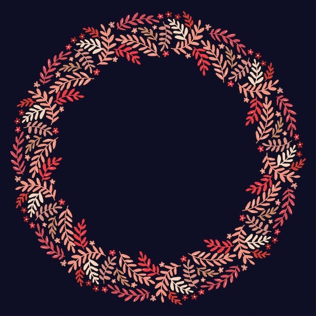 Vector christmas wreath design vector.