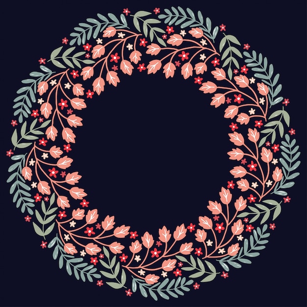 Vector christmas wreath design vector.