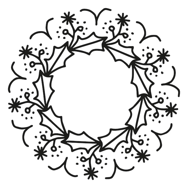 Christmas wreath vector illustration