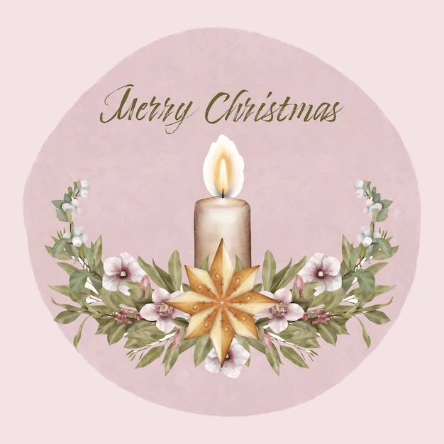 Christmas Wreath With Candle