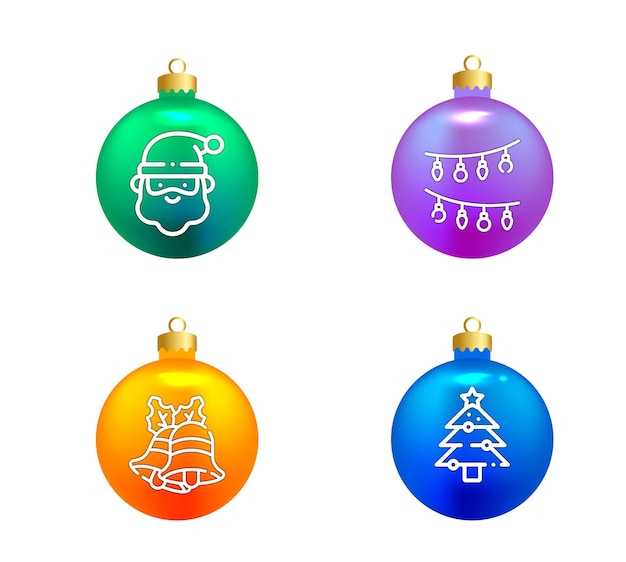 Christmass decoration icons