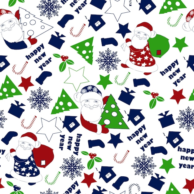 Christnas seamless pattern background