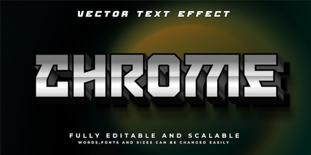 Chrome 3d text effect