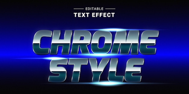 Chrome Metallic Text Effect