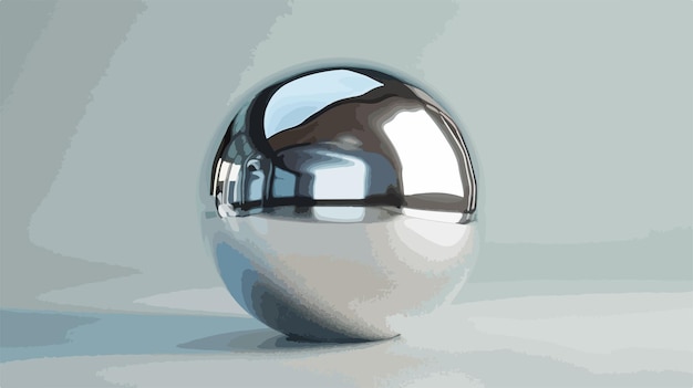 Vector chrome sphere in multiple styles 3d 2d flat cartoon vector illustration