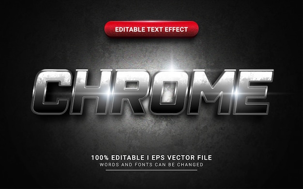 Chrome text effect