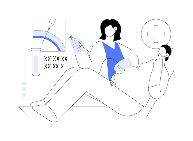 Chromosomal abnormality diagnosis abstract concept vector illustration