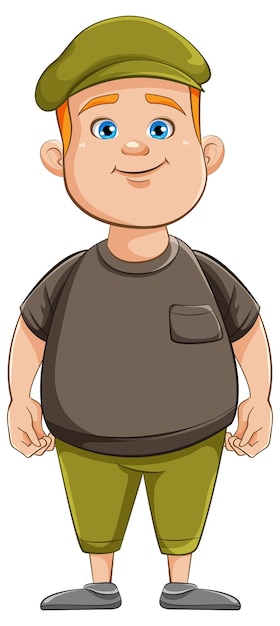 Chubby Teen Male Cartoon Character