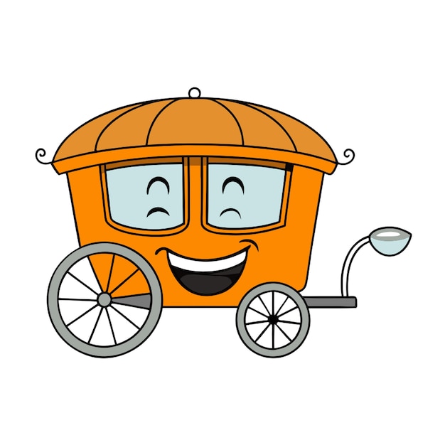 chuckle chariot vector illustration cartoon