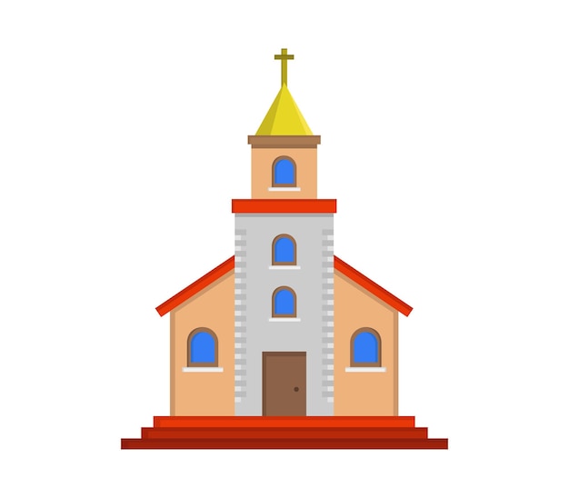 Church illustrated on a background