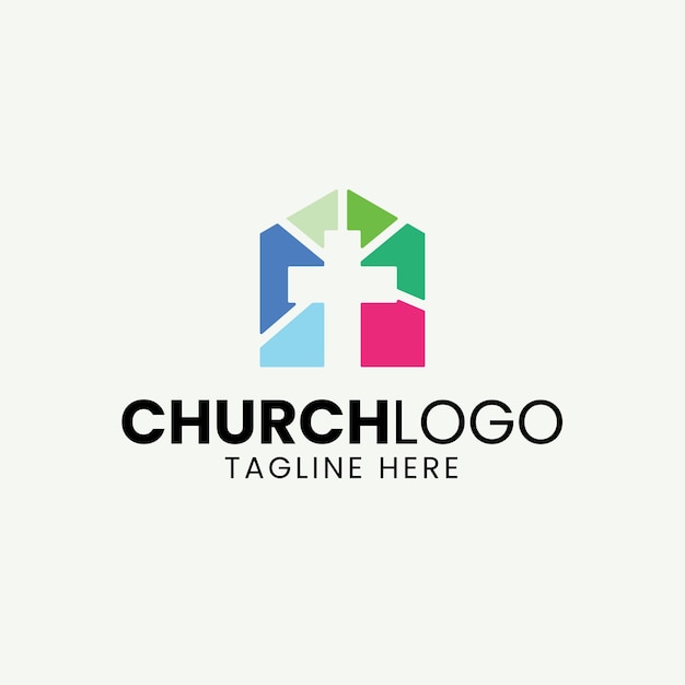 Church logo Colorful Mosaic Logo