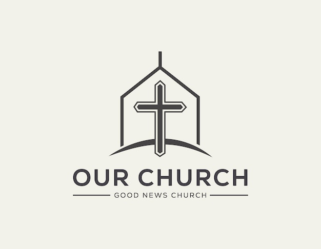 Church logo sign modern vector graphic abstract