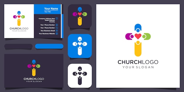 Church logo vector design represents Christianity organization symbol