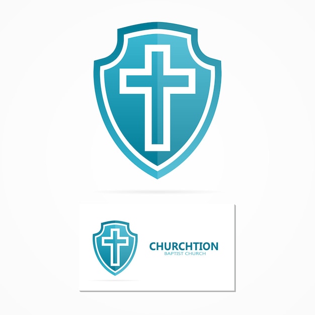 Church and religion cross logo