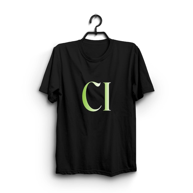 Vector ci creative black t shirt design