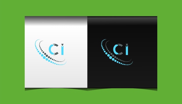 CI initial modern logo design vector icon template