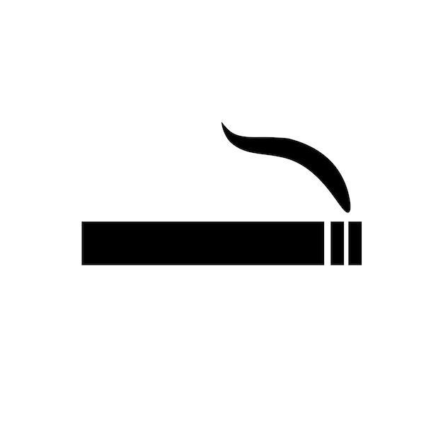 Cigarette Isolated Flat Web Mobile Icon Vector Sign Symbol Button Element Silhouette