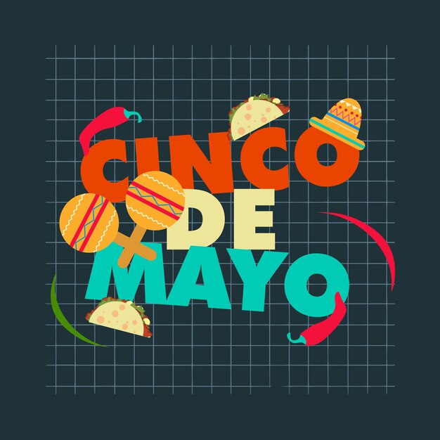 Vector cinco de may design poster