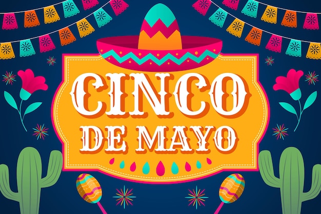 cinco de mayo celebration gradient vector background illustration