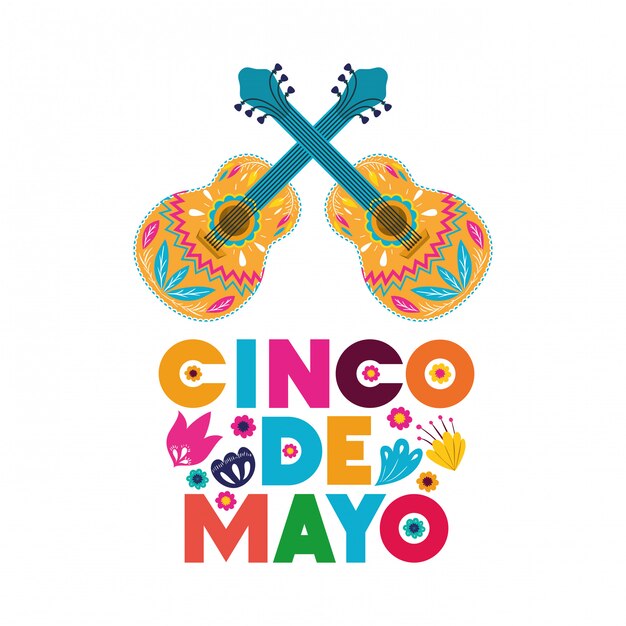 Cinco de mayo celebration greeting card