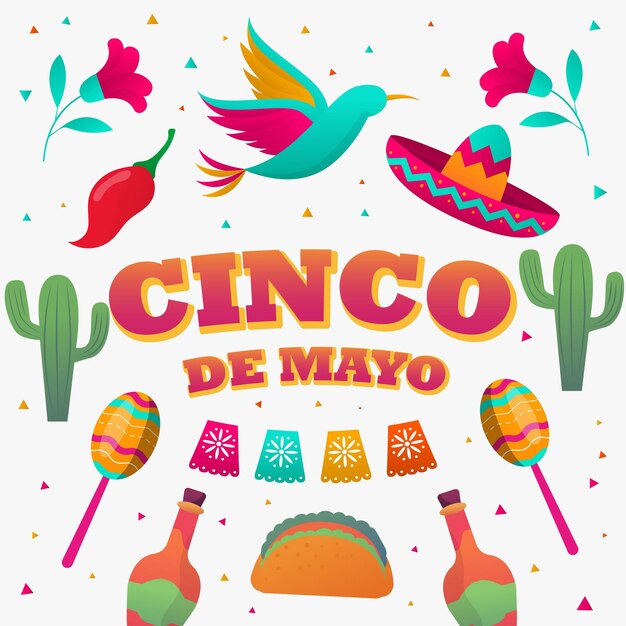 cinco de mayo celebration illustration vector design