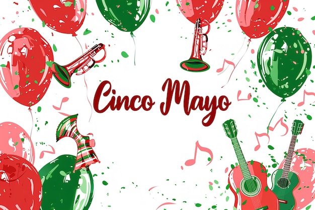 Vector cinco de mayo in mexico handwriting lettering style calligraphy for traditional mexican holiday