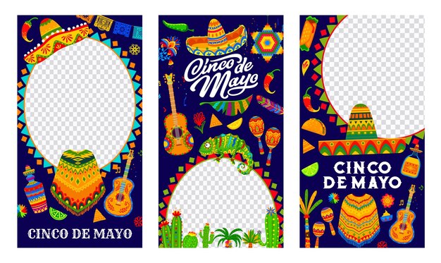 Vector cinco de mayo social media template or banner