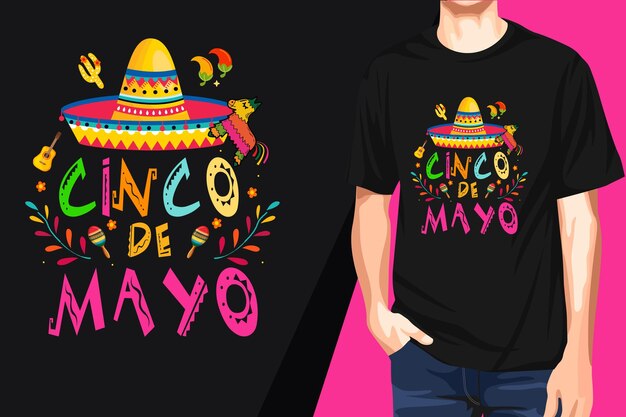 Vector cinco de mayo t - shirt with a cinco de mayo design