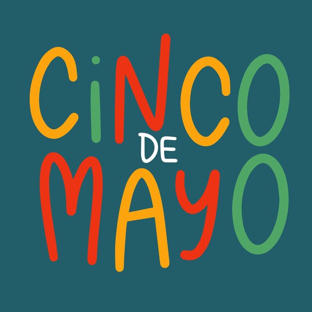 Vector cinco de mayo text banner hand drawn vector art