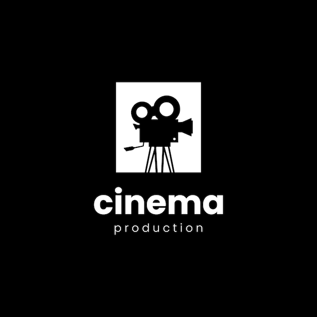 Cinema Camera Logo design vector template Film Video service company Logotype concept icon