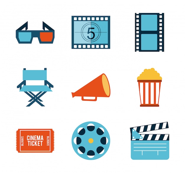 cinema design over white background vector illustration