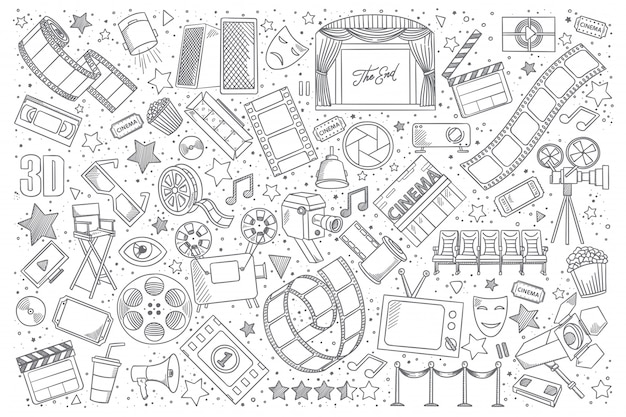 Cinema doodle set