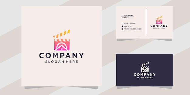 cinema home logo and business card template