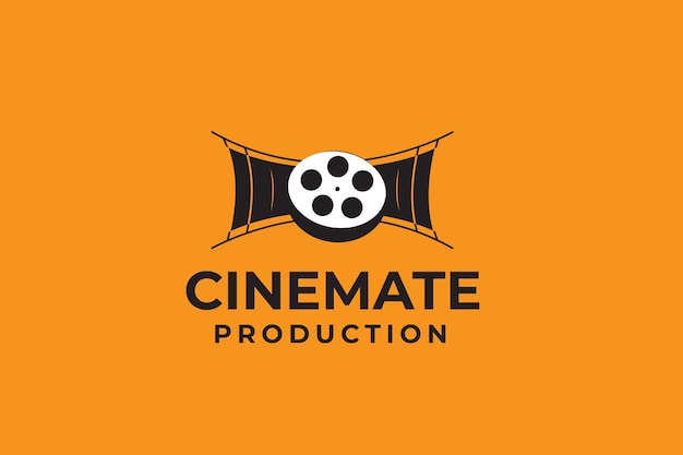 Vector cinema logo template design