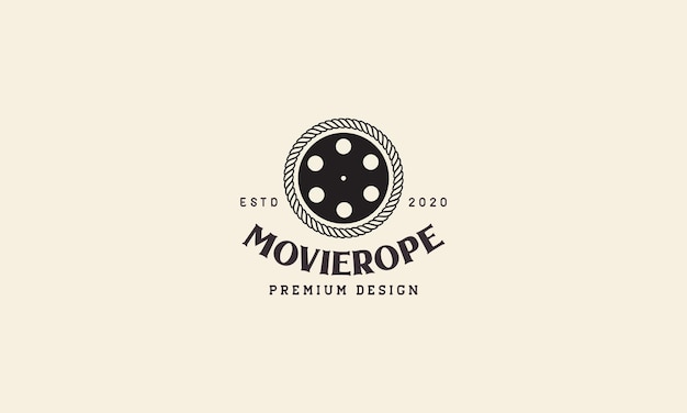 Cinema  movie rope  logo symbol icon vector graphic design