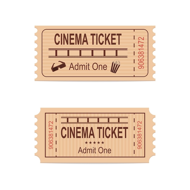 Cinema tickets in retro style