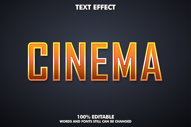 Cinematic text mock up, modern text effect fot movie title