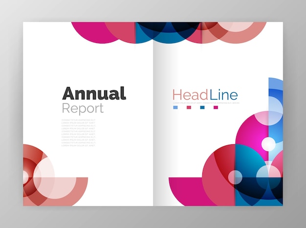 Circle abstract background business annual report