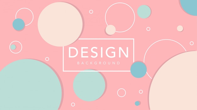 Circle abstract background with pastel color template