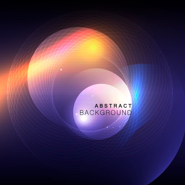 Circle on abstract background.