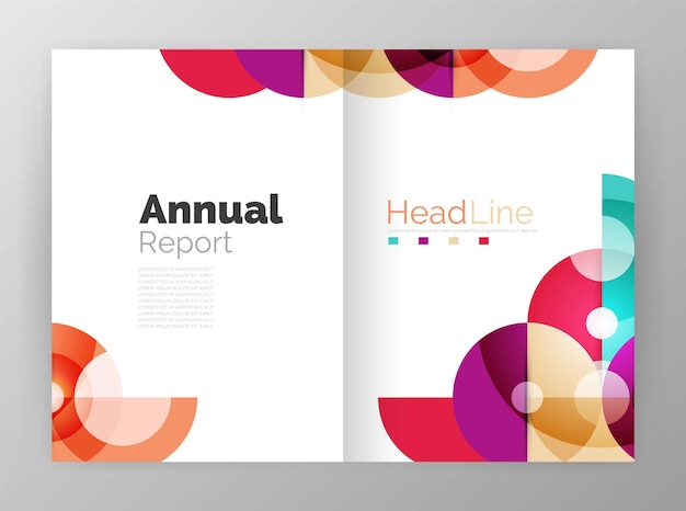 Circle annual report templates business flyers