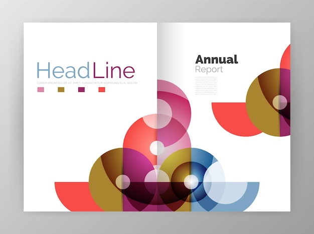 Circle annual report templates business flyers