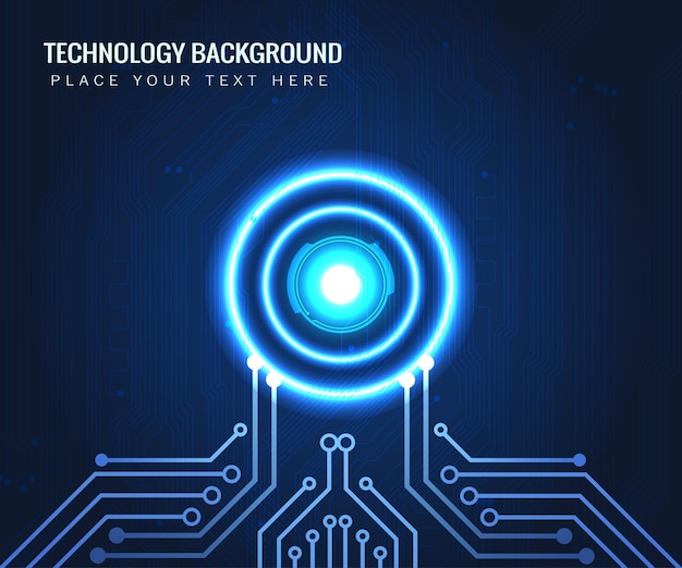 Circle blue abstract technology innovation concept vector background