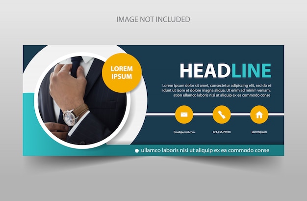 Circle business banner template header cover