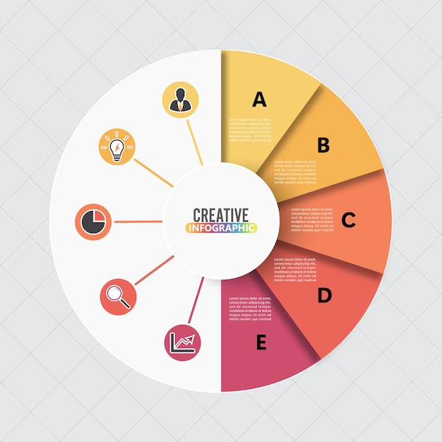 Circle chart infographic template with 10 options for presentations advertising layouts annual reports