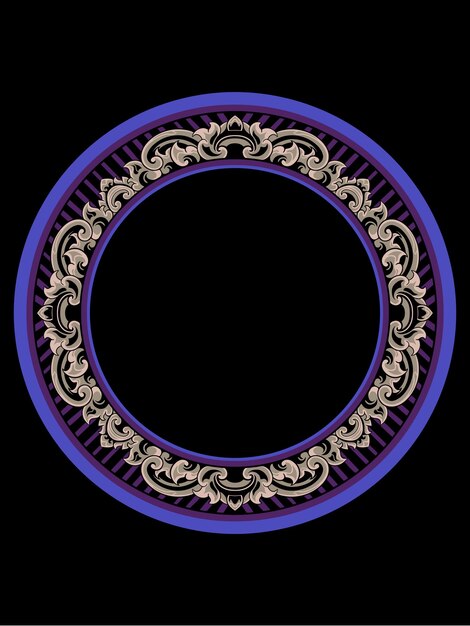 Circle design with fancy carved motifs