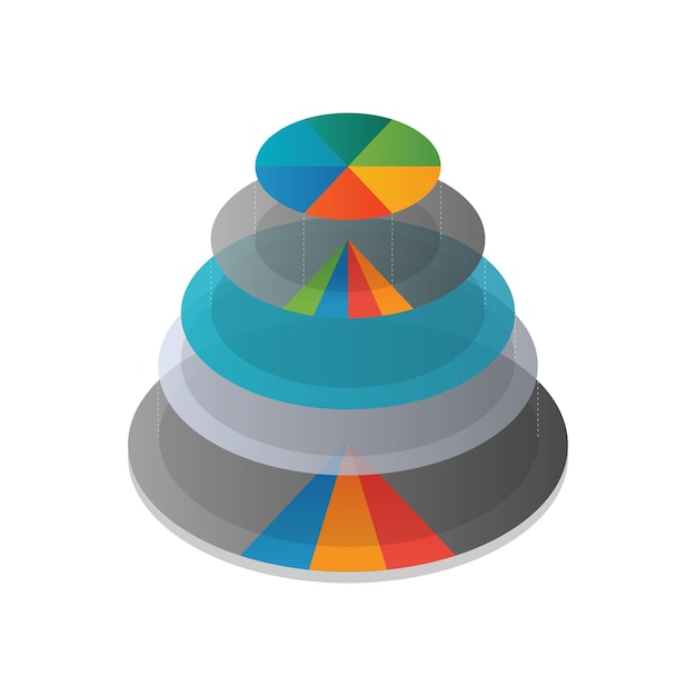 Circle diagram chart template vector illustration